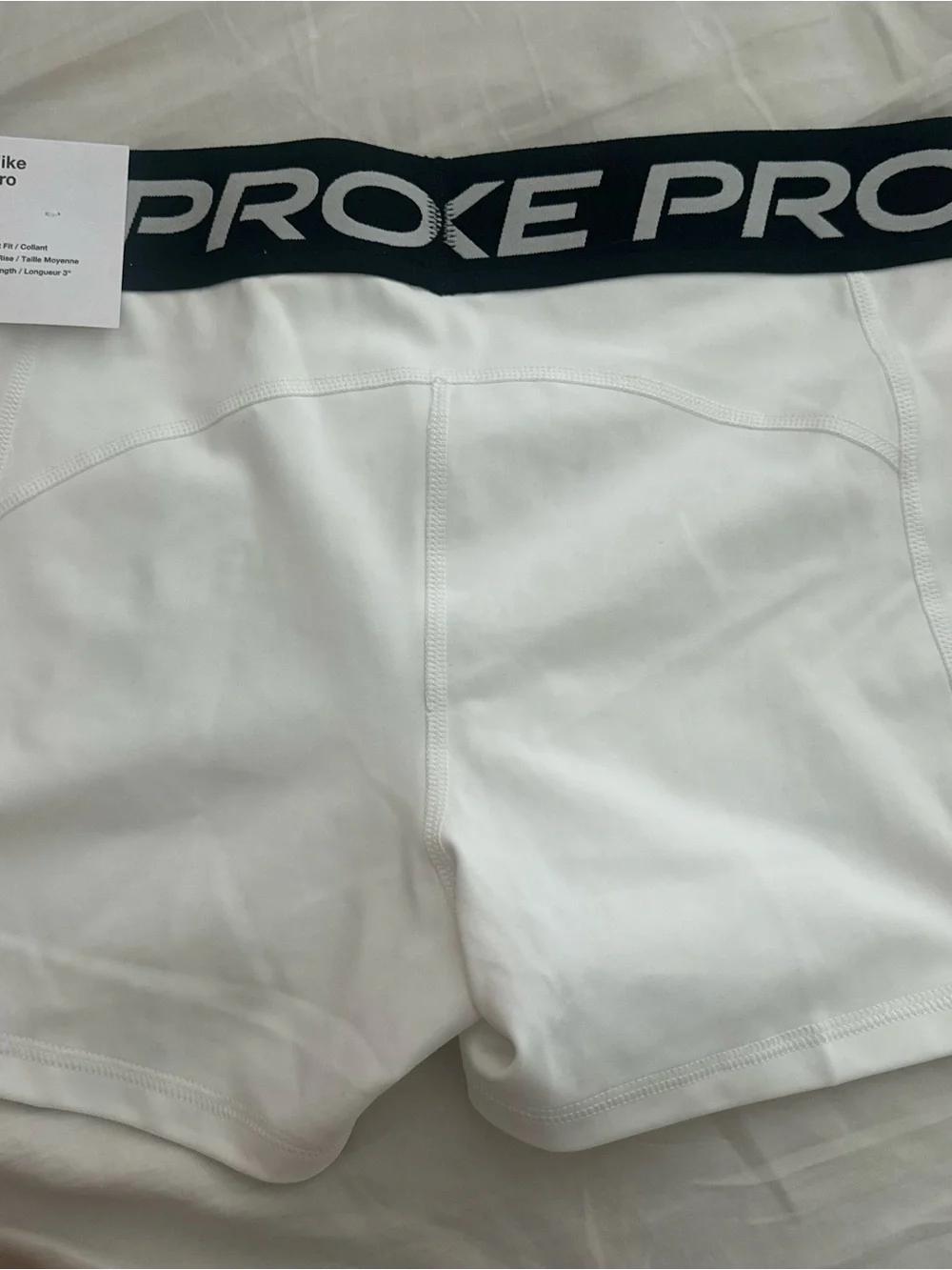 Nike Pro White 3 inch Shorts